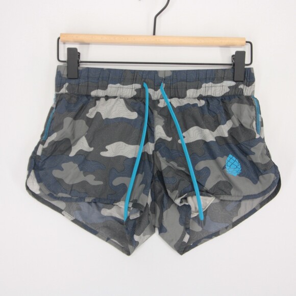 Stio Pants - Stio Second Light Shorts Womens XS Gray Camo Lined Athletic Trail Running